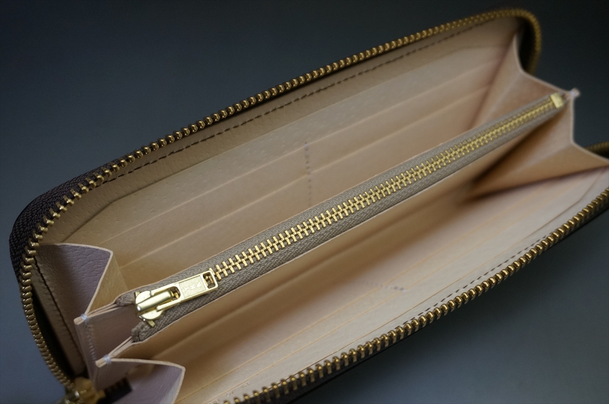 3月2日(月曜日)終了!ブライドルレザー 長財布(J.ベイカー社/ダークブラウン色) - 画像 (9)