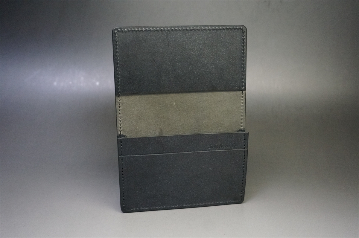 即決お買い得品!コードバン 名刺入れ(レーデルオガワ社/ブラック色) - 画像 (7)