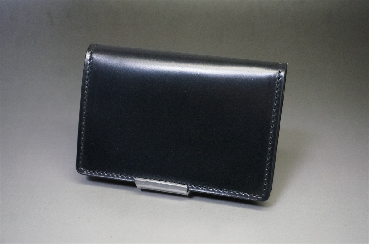 即決お買い得品!コードバン 名刺入れ(レーデルオガワ社/ブラック色) - 画像 (4)