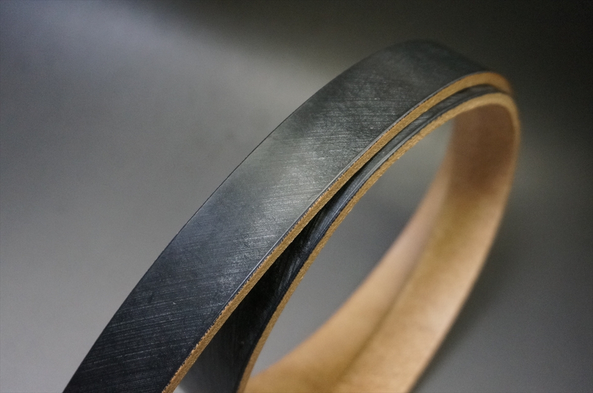 即決お買い得品!ブライドルレザー ベルト(お買い得品/J.ベイカー社/ベンズ側/ブラック色/30mm幅) - 画像 (3)