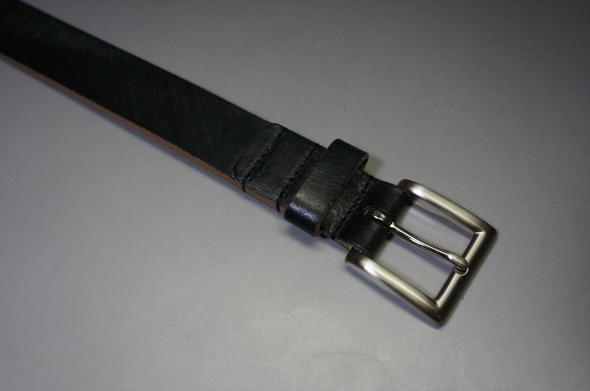 即決お買い得品!ブライドルレザー ベルト(お買い得品/J.ベイカー社/ベンズ側/ブラック色/30mm幅) - 画像 (4)