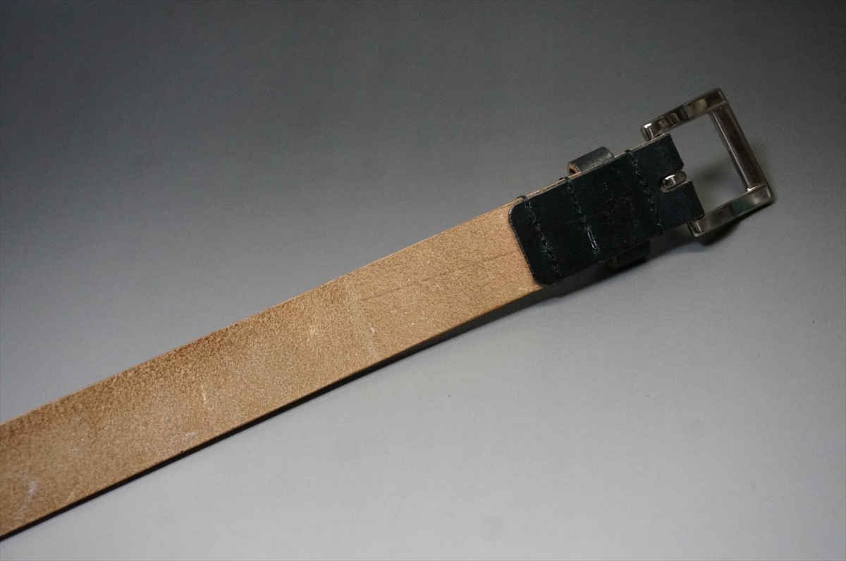 即決お買い得品!ブライドルレザー ベルト(お買い得品/J.ベイカー社/ベンズ側/ブラック色/30mm幅) - 画像 (6)