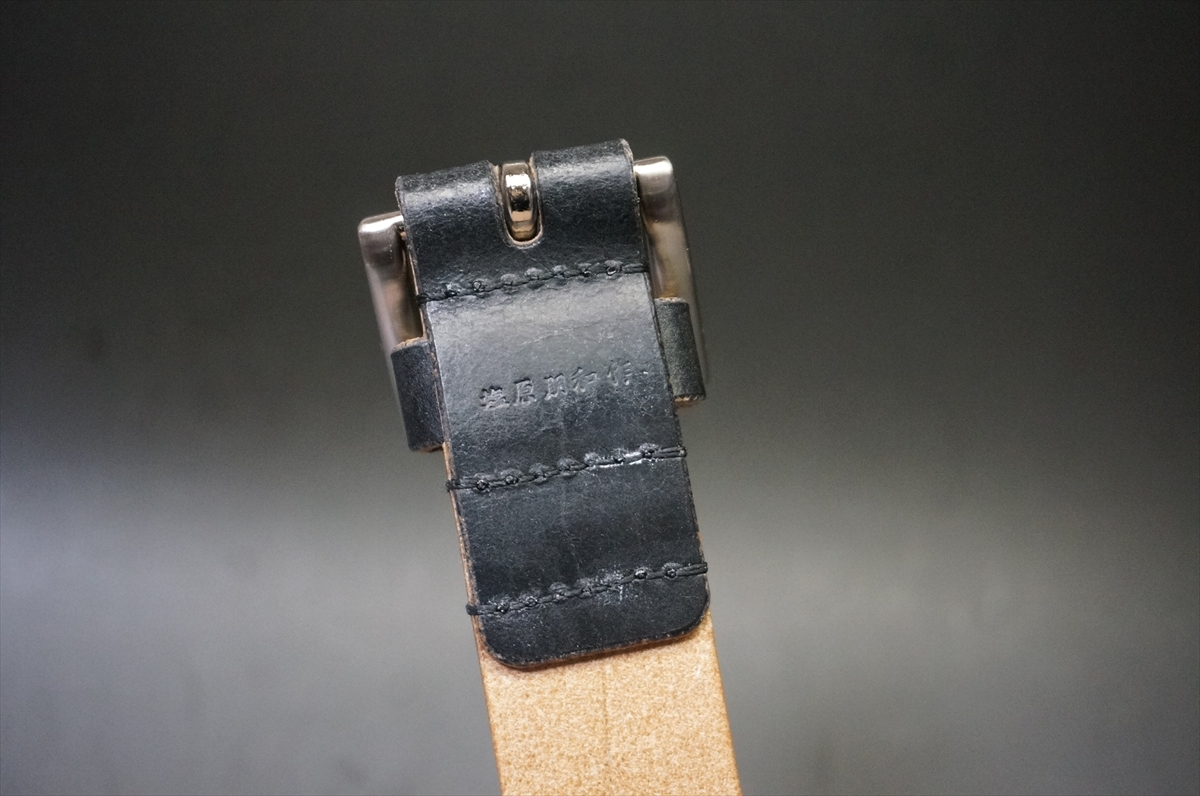 即決お買い得品!ブライドルレザー ベルト(お買い得品/J.ベイカー社/ベンズ側/ブラック色/30mm幅) - 画像 (7)