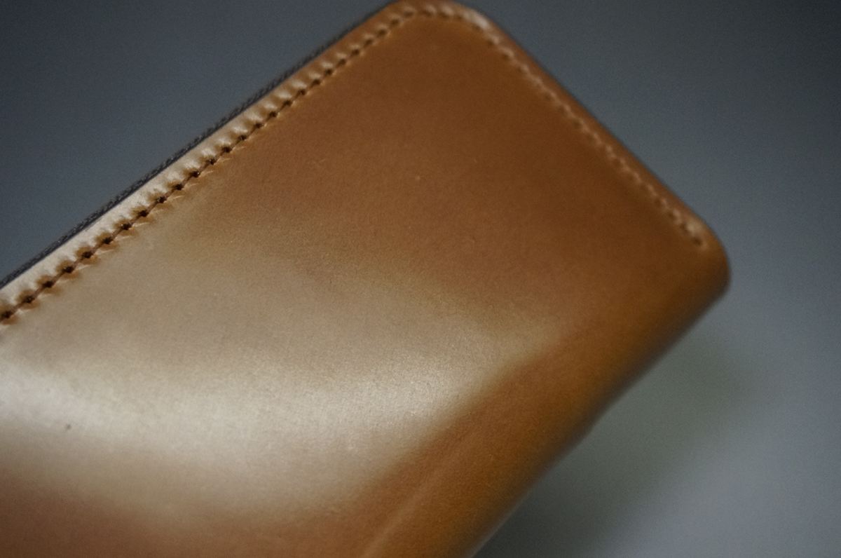 コードバン ミニ財布(特選品/ロカド社/ブラウン/金具:ゴールド色) - 画像 (4)