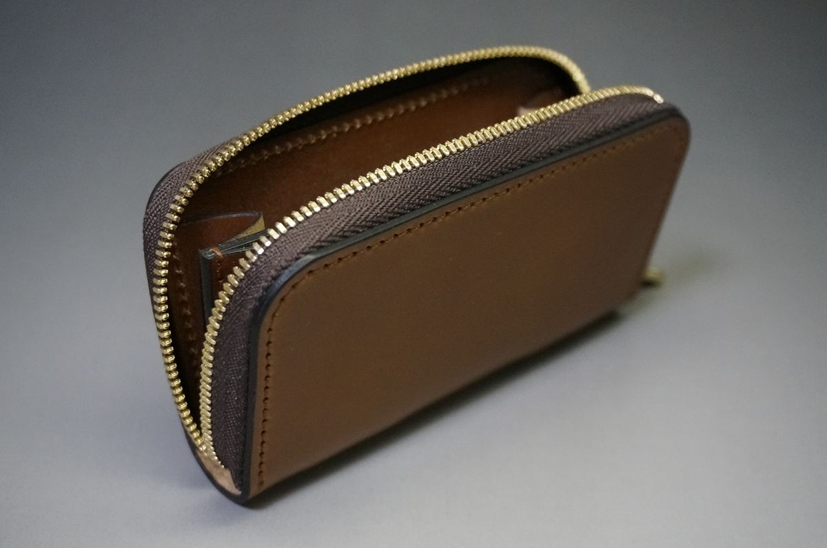 コードバン ミニ財布(特選品/ロカド社/ブラウン/金具:ゴールド色) - 画像 (8)